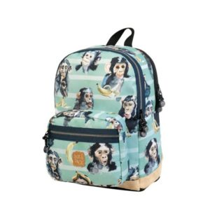 Pick & Pack Backpack Cute Chimpanzee Aqua