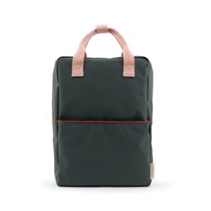 Sticky Lemon Large Backpack Corduroy - Bottle Green / Soft Pink / Rusty Red
