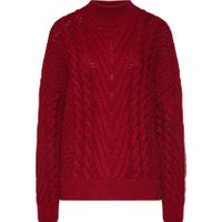 Superdry Trui 'DALLAS CHUNKY CABLE KNIT' - Rood