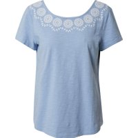 Esprit Shirt 'Embro Neckline T-shirt' - Blauw