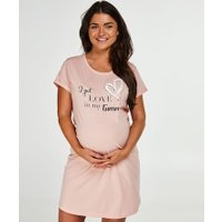 Hunkemöller Zwangerschapsnachthemd met korte mouwen Roze