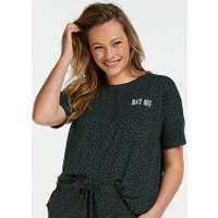 Hunkemöller Pyjama top korte mouwen loose fit Groen