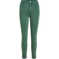 VILA Cropped High-waist Broek Dames Green